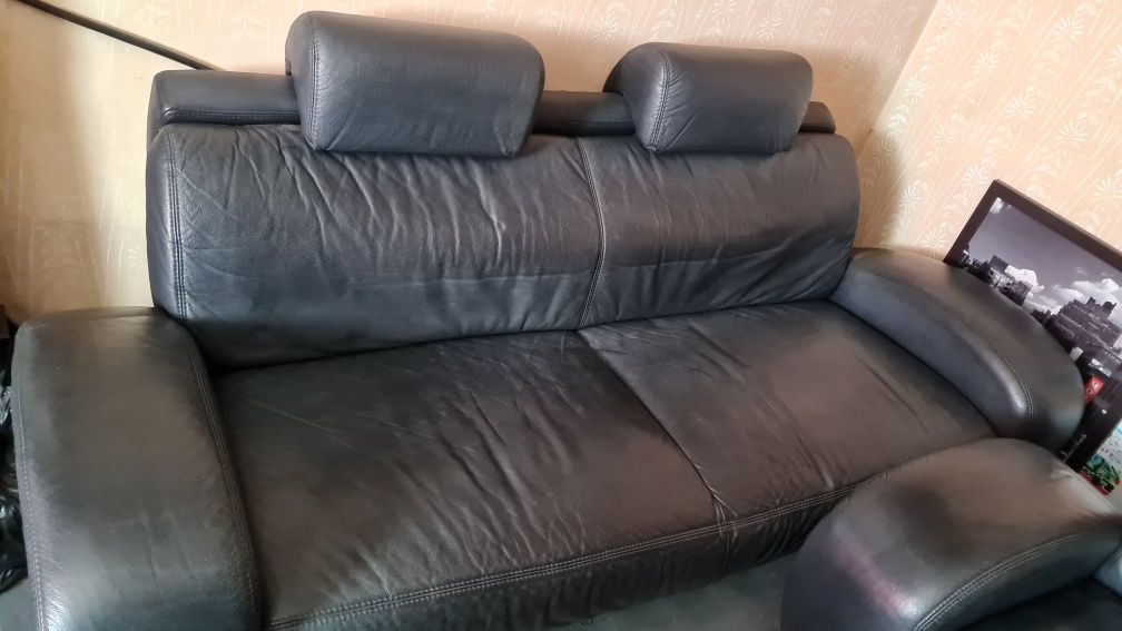 Etap sofa Kanapa fotel prawdziwa skóra