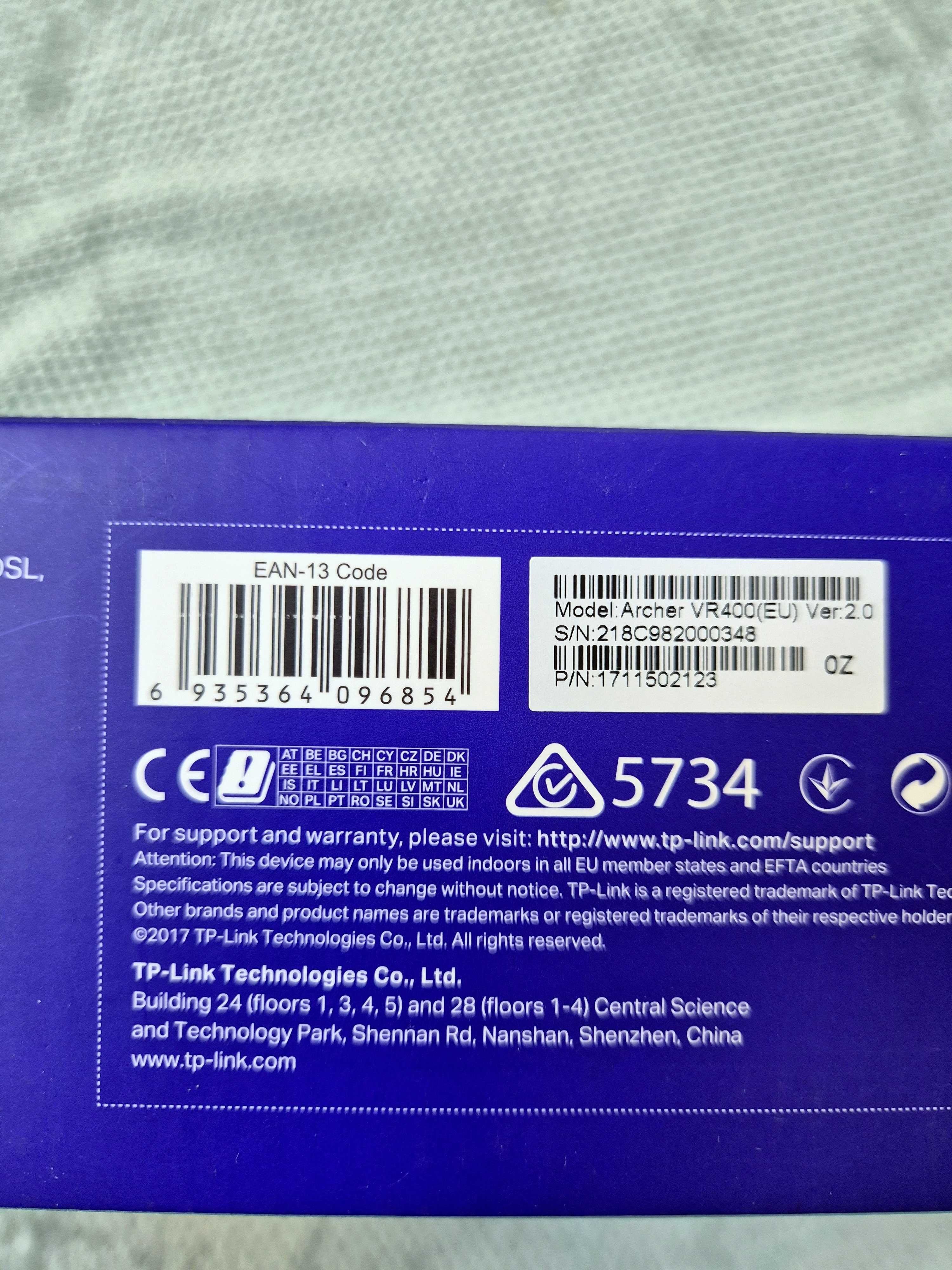 Router TP-link Archer AC1200 Wireless VDSL/ADSL 5 GHz