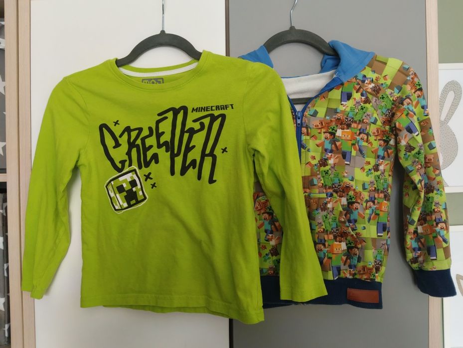 Zestaw bluza + bluzka Minecraft 128