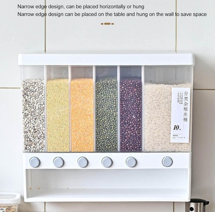 Контейнер диспенсер ємність прямокутна з дозатором для сипких круп