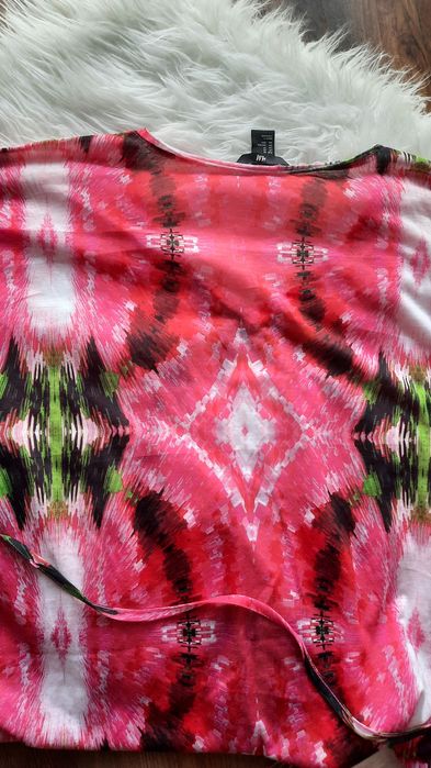 Różowa luźna tunika - bluzka