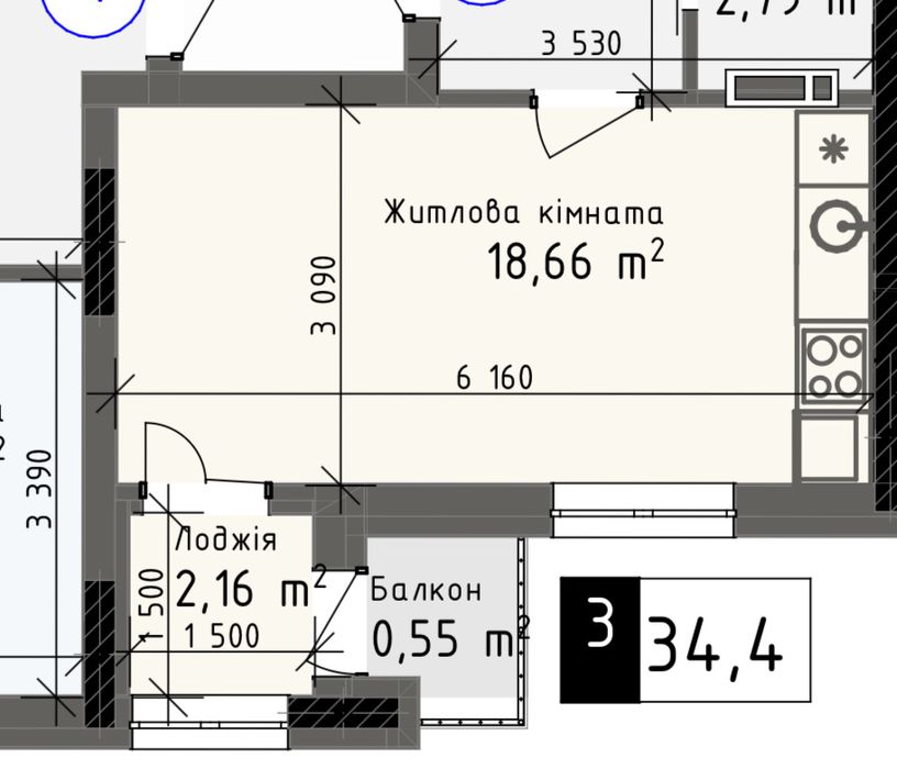 Однокомнатная квартира в рассрочку / первый взнос от 3000$ /центр