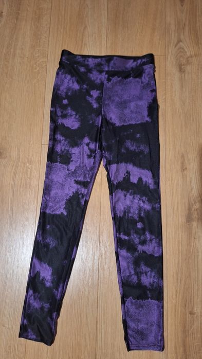 HM Legginsy fioletowo czarne rozmiar 158