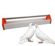 Karmnik dla gołębi kur drobiu karmidło z wałkiem obrotowym 80 cm