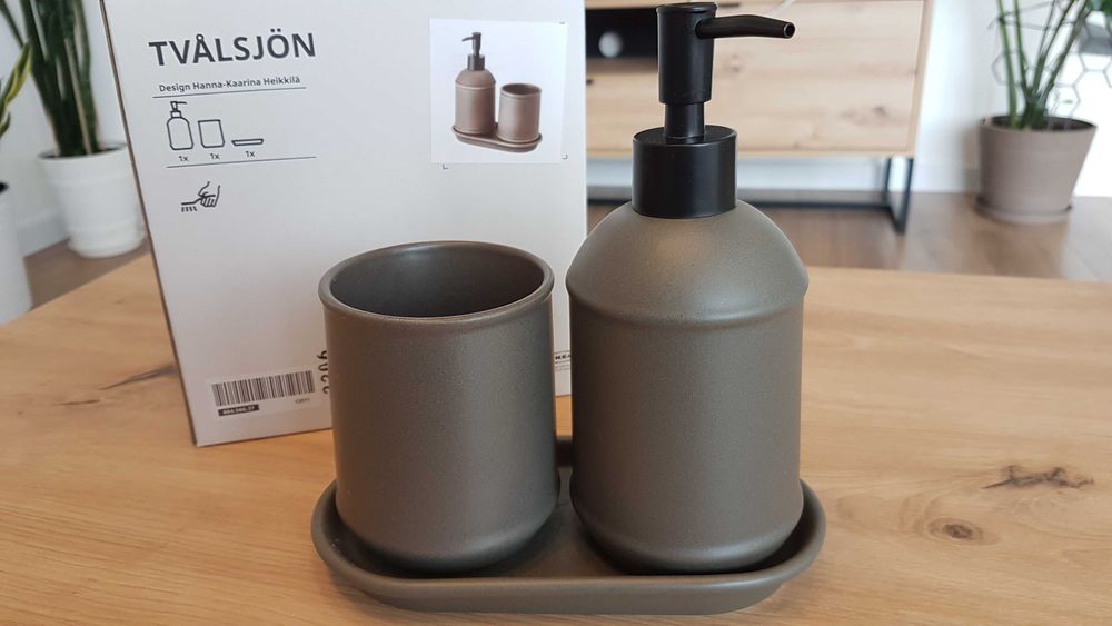 Zestaw Tvalsjon mydelniczka Ikea