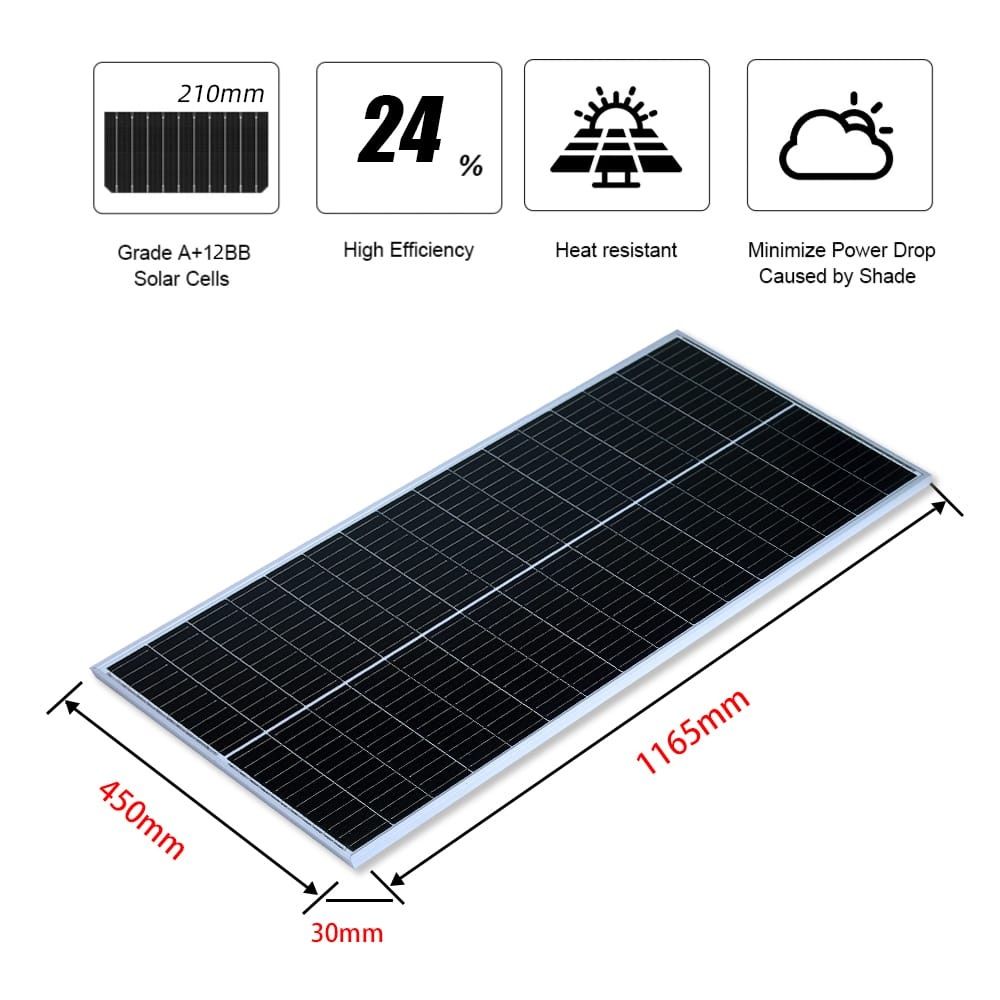 Paineis  fotovoltaicos  solares 100w 12v