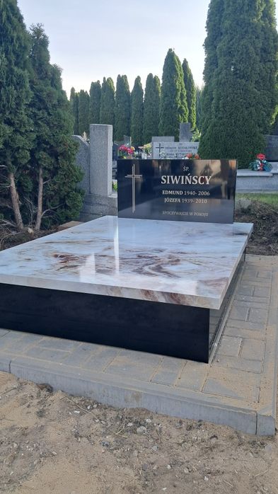 Nowoczesne Tanie Nagrobki Kompozytowe 6099 zł z montażem Cały Kraj.