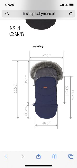 Śpiworek Eskimosek do wózka sanek firmy Baby Merc