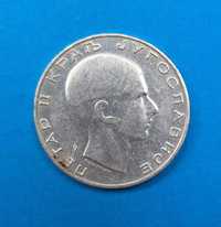 Jugosławia 50 dinarów rok 1938, król Piotr II, srebro 0,750