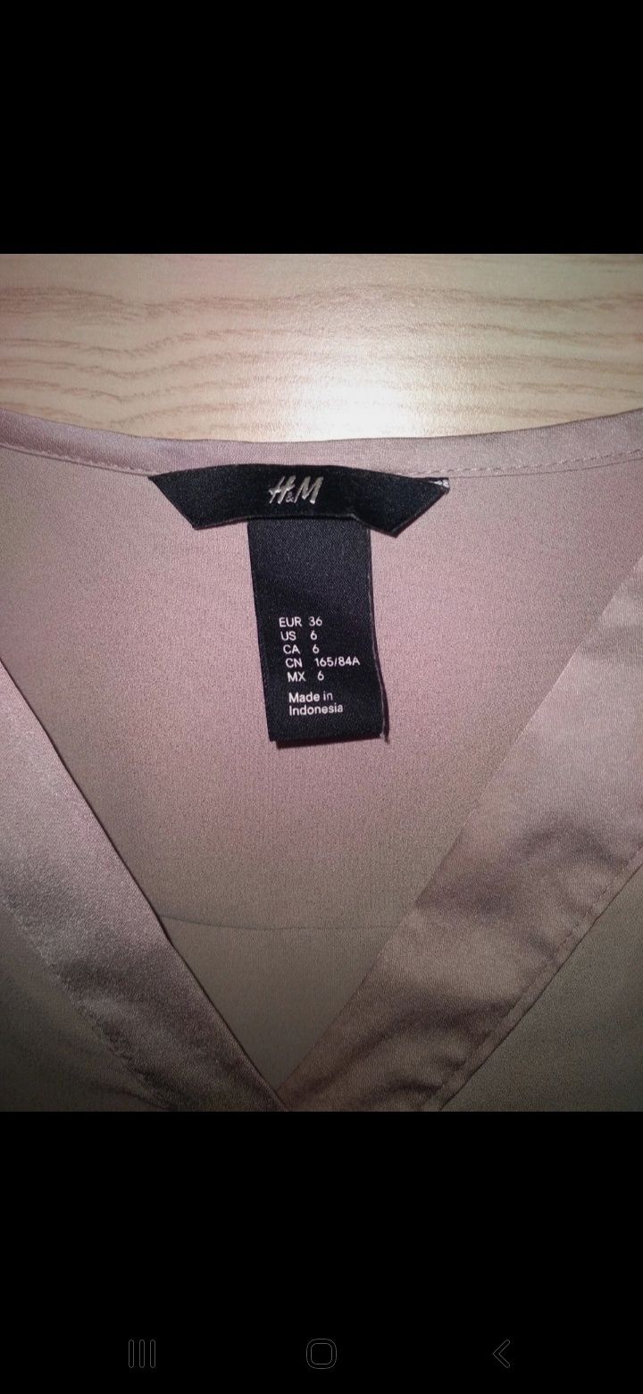 Bluzka H&M rozm. 36 pudrowy róż