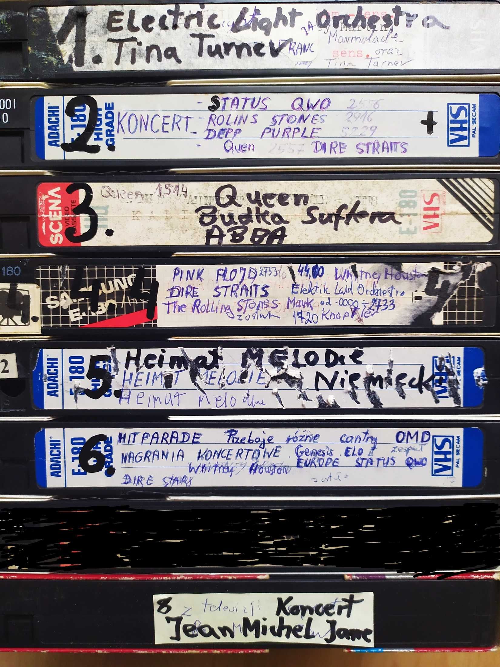 Kasety VHS koncerty