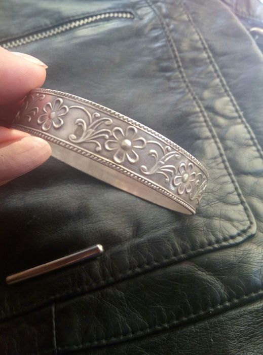 Bransoletka srebrna, bransoleta Rytosztuka Agmet Częstochowa koło