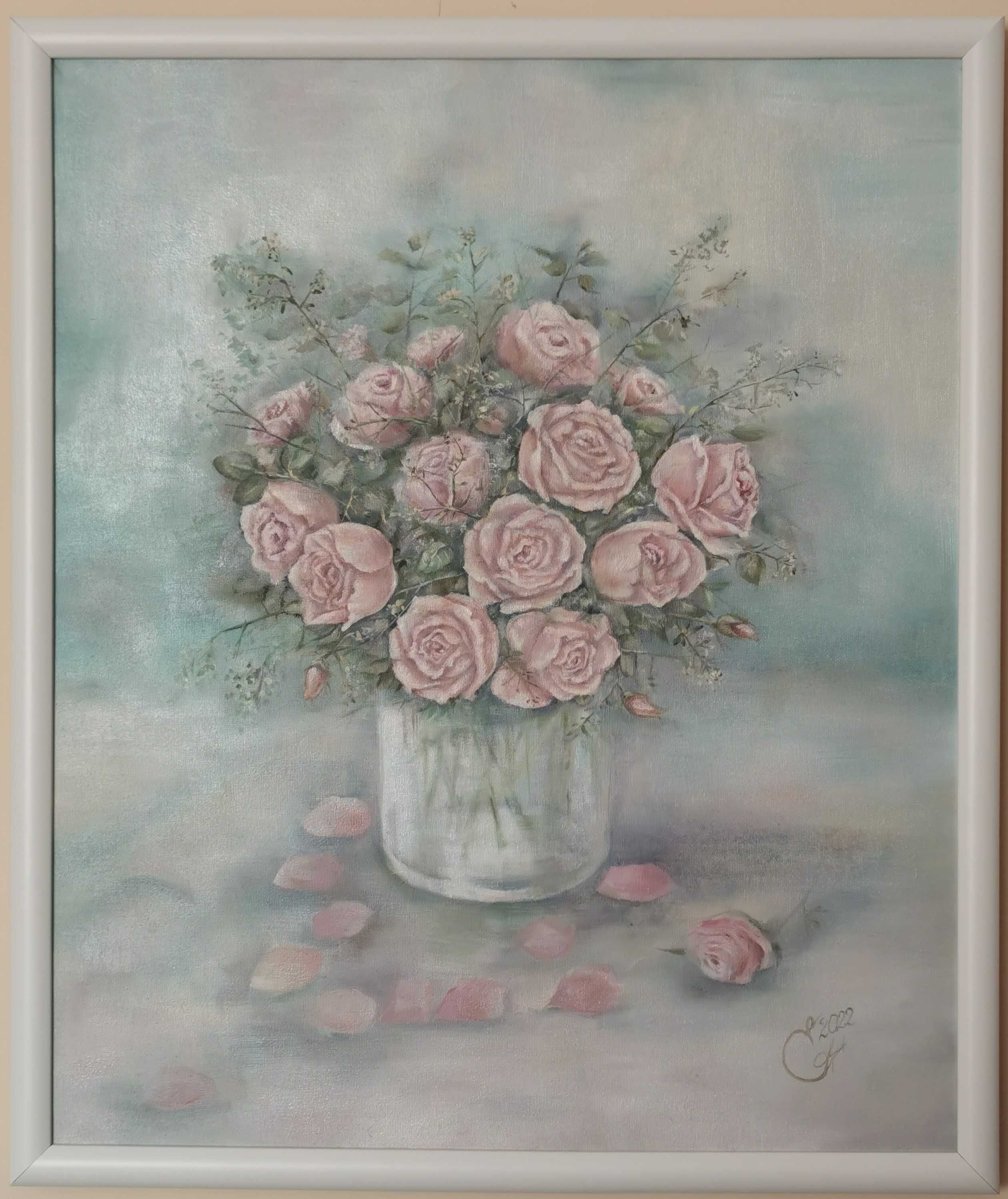 Obraz oleiny Bukiet Róż