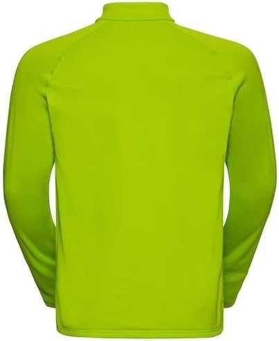 Bluza Z Długim Rękawem ODLO Zamek BESSO Męska Limonkowa Zieleń M