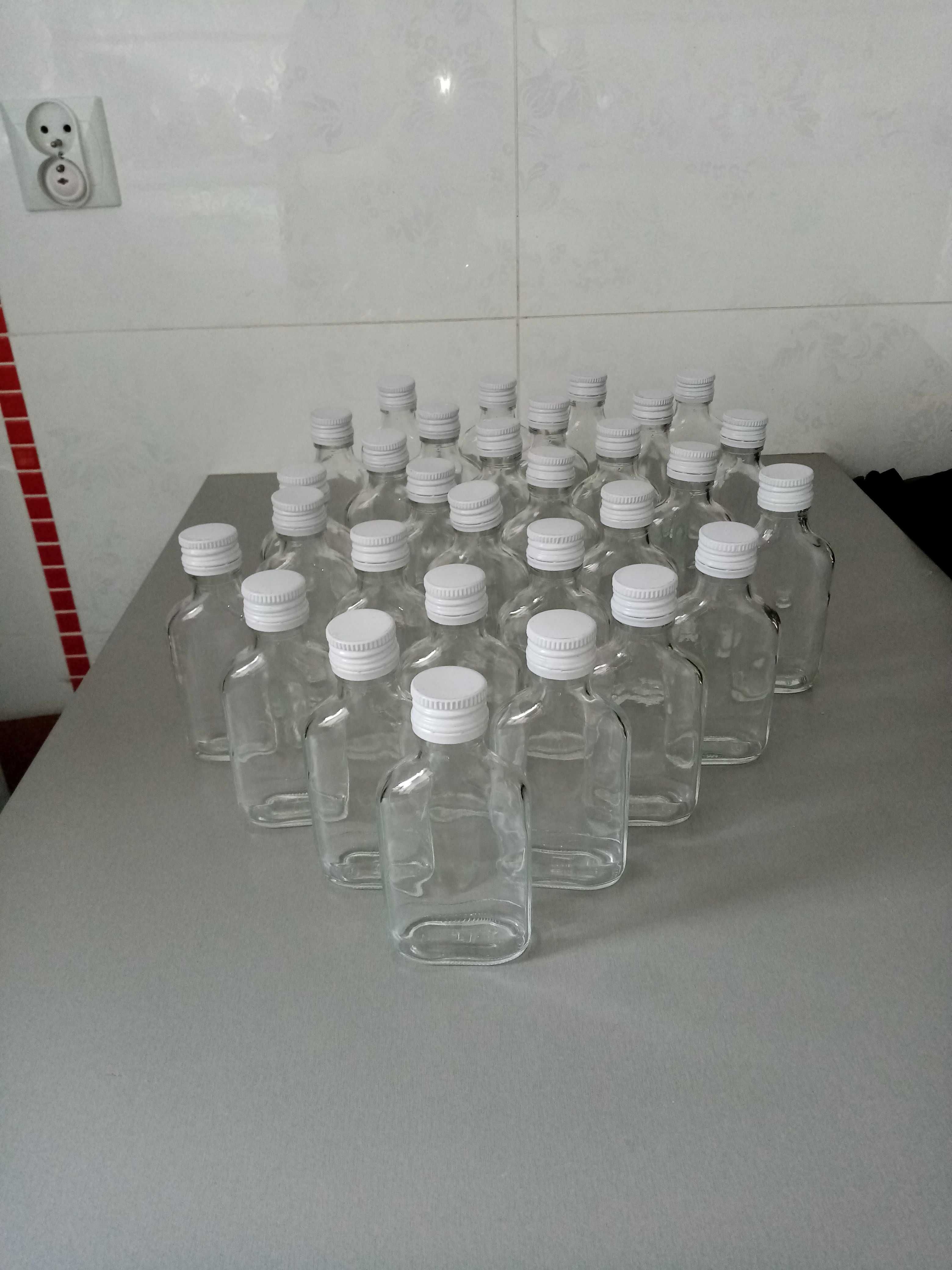 Butelki małe 100 ml, 30 szt. plus zakrętki