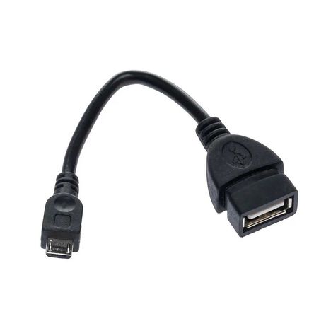 Перехідник USB - micro USB чорний.