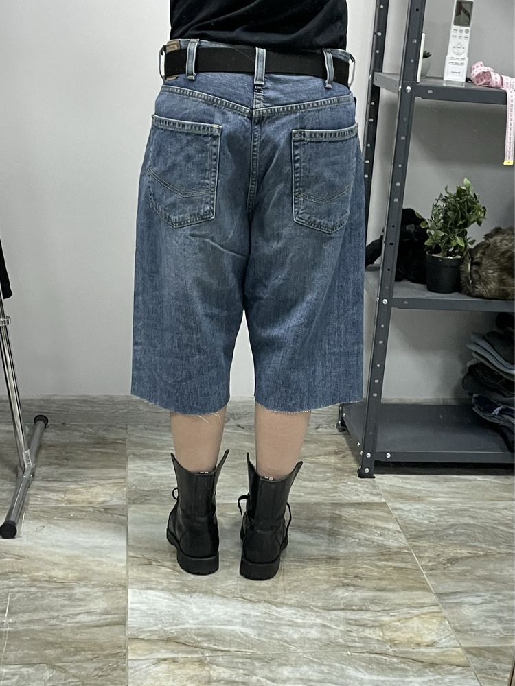 Широкі репові джинсові шорти rap baggy y2k широкие шорты реп