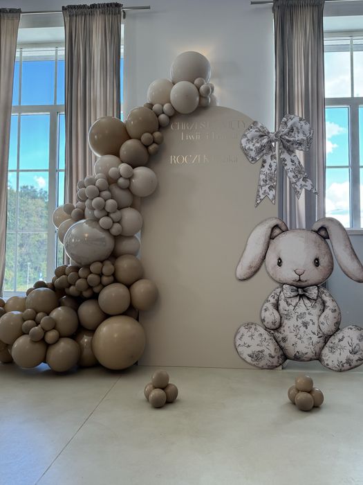 Scianki balonowe, kwiatowe , dekoracje stołów, dekoracje na komunie