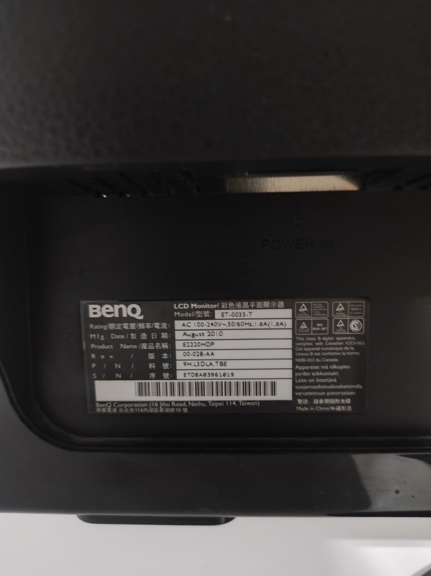 Monitor BENQ E2220HDP 22