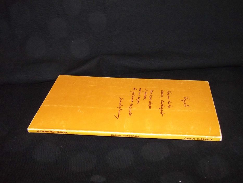 Livro Pedras Suspensas Carlos Carranca 1996