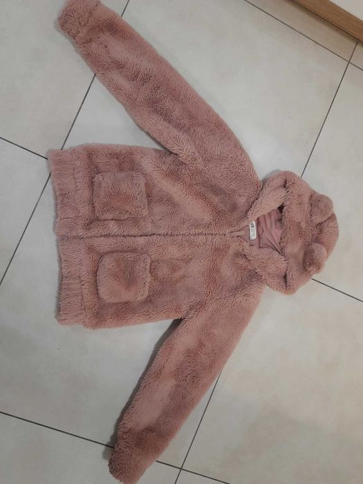 Kurtka zimowa futerko rozmiar 146 / 152 H&M dla dziewczynki