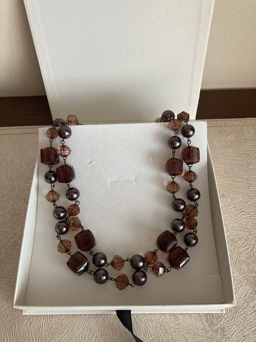 Naszyjnik  w kolorze brązu, srebro oksydowane