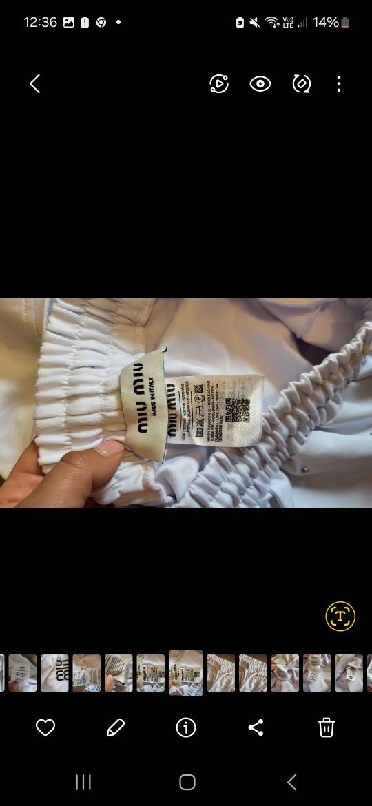 Komplet miu miu krysztalki premium L wyprzedaż