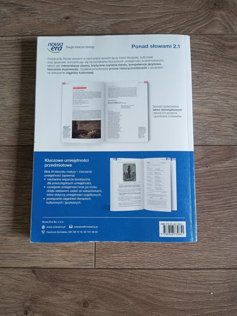 Podręcznik do języka polskiego Nowa era " Ponad słowami 2" cz.1