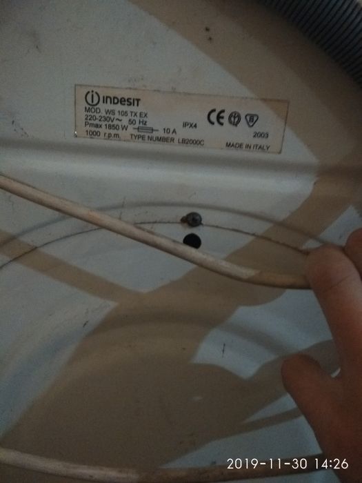 Запчасти к стиральной машине indesit