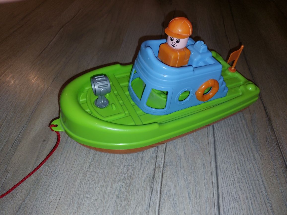 Zabawki duże plastikowe betoniarka łódka wędka