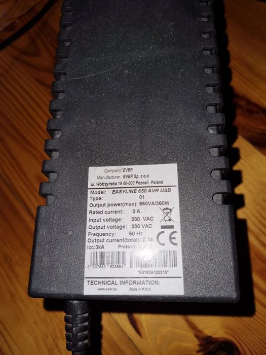 Zasilacz awaryjny Ever easyline 650 Va USB