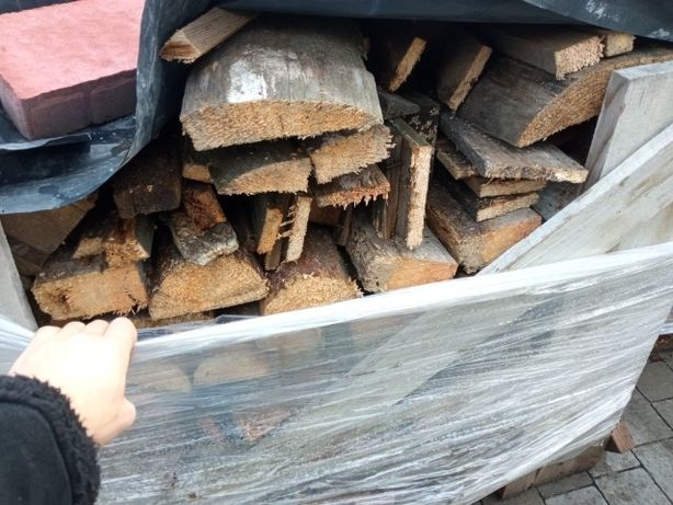 Drewno pocięte suche mieszane na opałpaleta