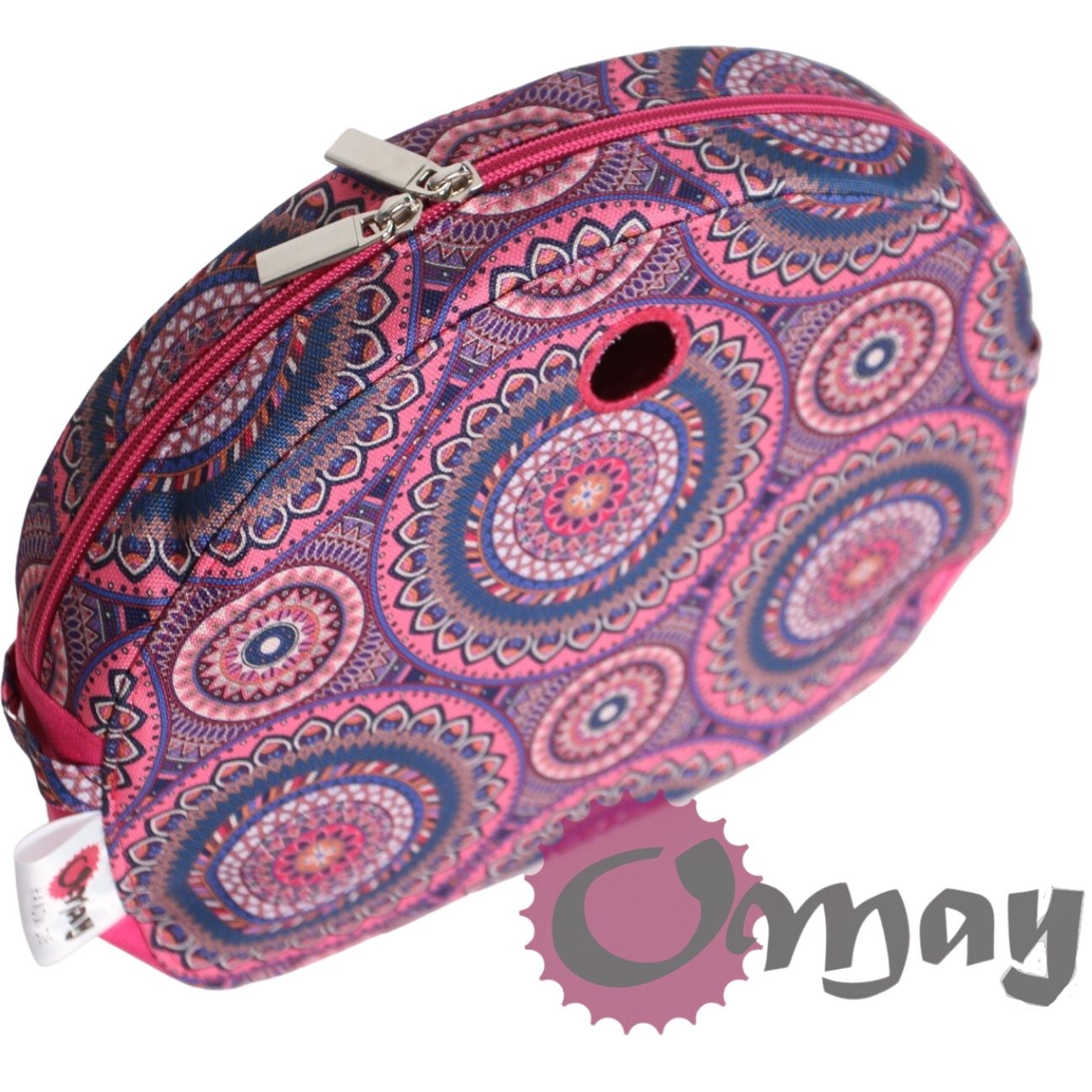 Różowy organizer do OBAG MOON LIGHT mandale granat 2 kieszenie OMAY