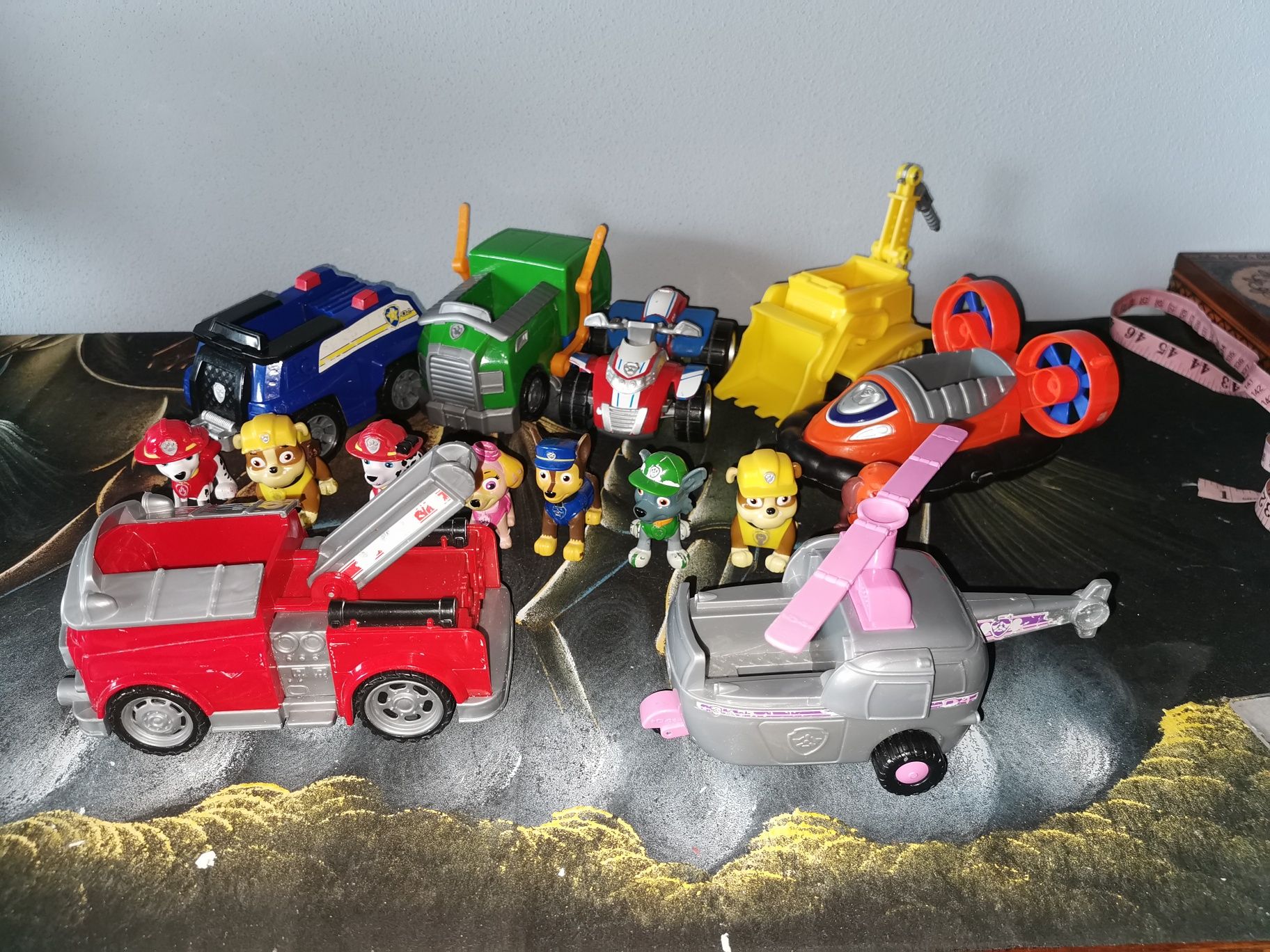 Zestaw pojazdów psi patrol, duże Figurki, ekipa piesków Gratis quad