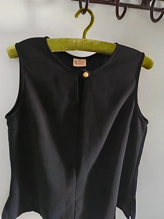 Blusa preta cerimónia "Pilar Rueda"