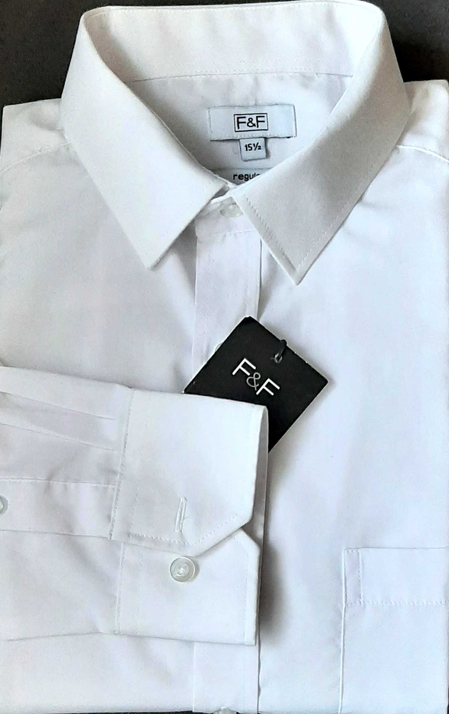 F&F biała koszula regular FIT, rozm. L/39 NOWA