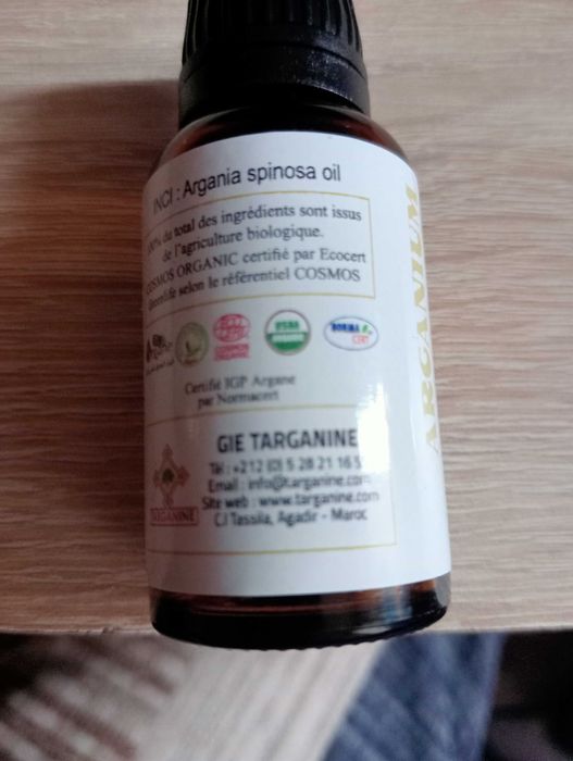 certyfikowany 100 % olejek arganowy