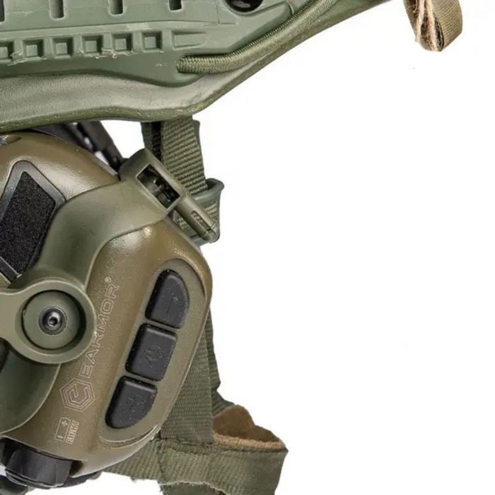 Комплект - Балістичний шолом Fast NTSIIIA олива + Навушники EARMOR M31