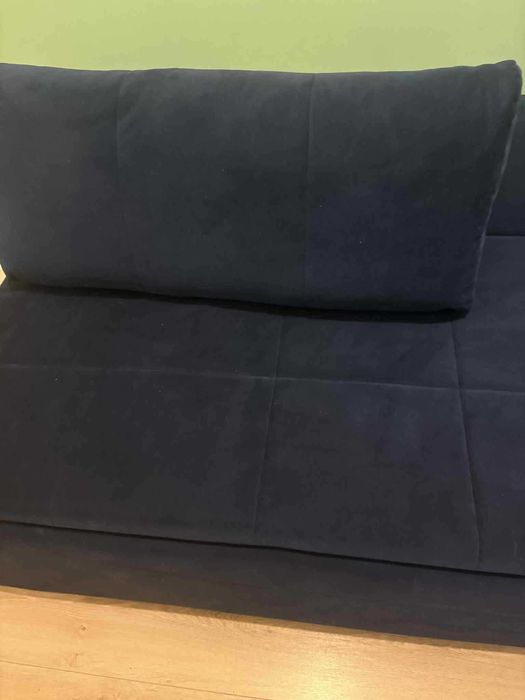 Sofa rozkładana z funkcją spania, granatowa