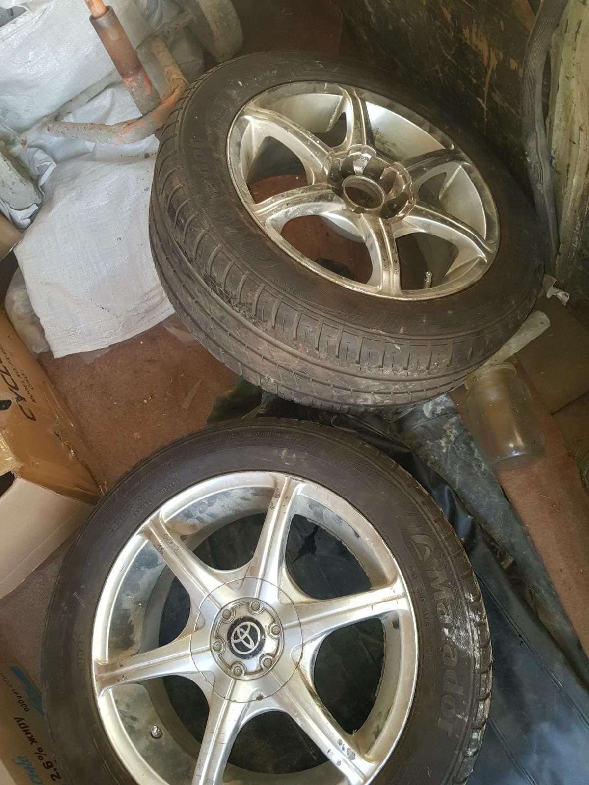 R 15 5 Титановве диски 114.3 на тайоту  комплект легкосплавных дисков