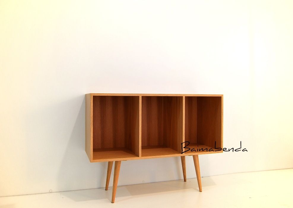 Móvel Aparador para Discos Vinil / Retro / Vintage / Estilo Nórdico