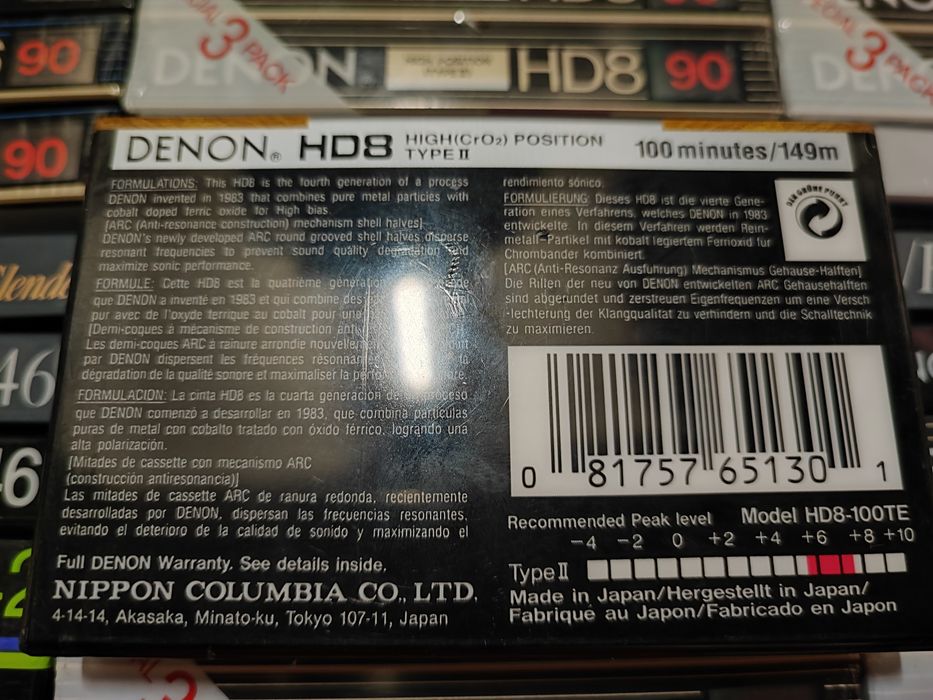 Cassette Denon HD8 C100