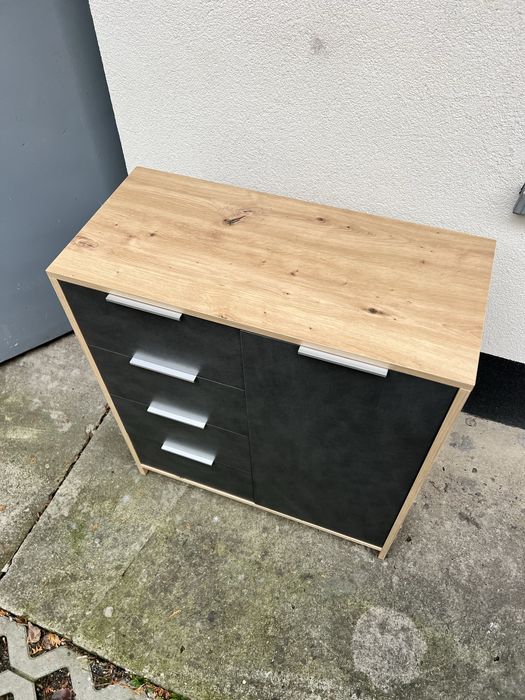 Nowa pojemna komoda z szufladami kol. antracyt,matera,loft/dab artisan