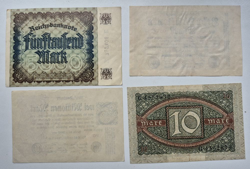 Набір банкнот Німеччини 1908 - 1937 років 13 бон