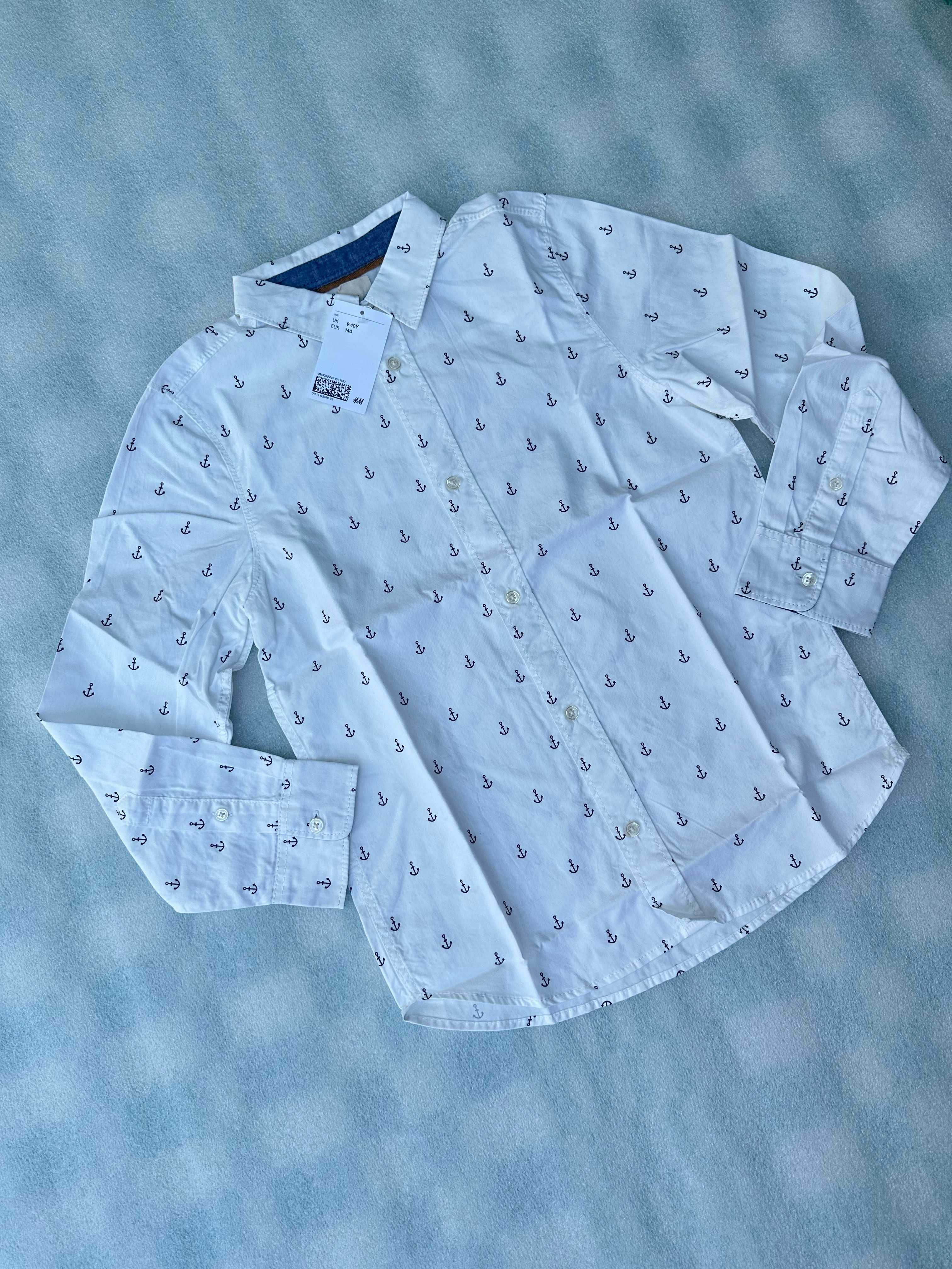 Рубашки для мальчика оригинал H&M 9-10 лет 140
