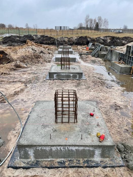 Fundament hali, stopy fundamentowe hali, roboty fundamentowe stopy hal