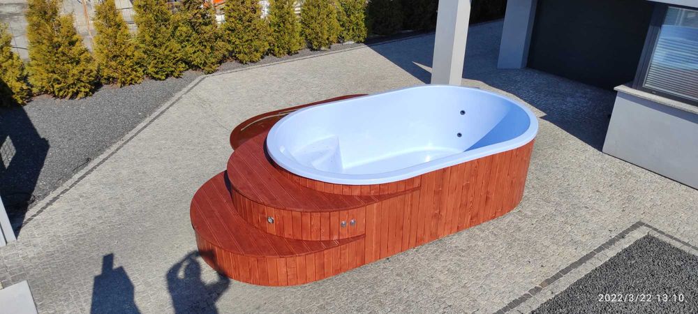 Basen ogrodowy komplet filtr transport LED jacuzzi balia oczko wodne
