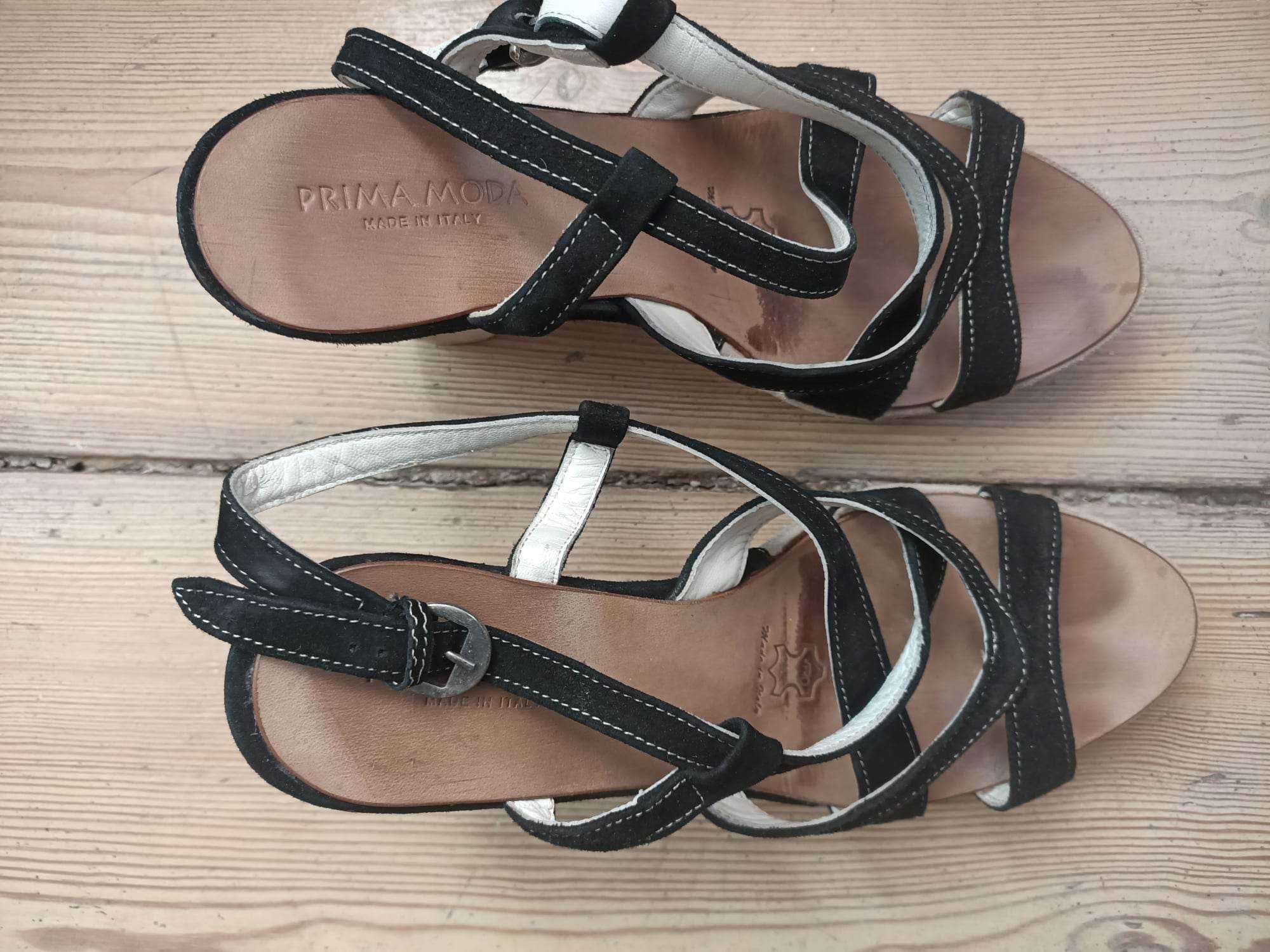 Sandały Prima Moda, zamszowe, r.38