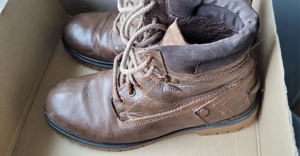 Skórzane trapery lasocki r.41