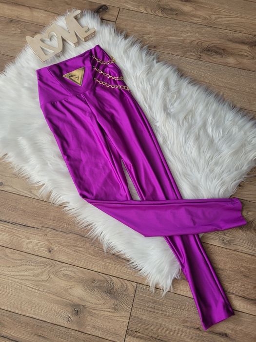 Leginsy Lycra  z łańcuszkami Fame icon fiolet